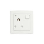ABB Concept BS 3 Pin 15A Round Socket with Switch