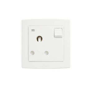 ABB Concept BS 3 Pin 15A Round Socket with Switch
