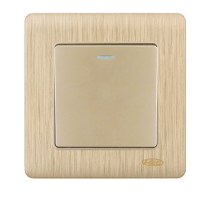 HEE Rose Gold 1 Gang 1 Way Switch