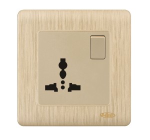HEE Rose Gold 13A 3 Pin Multi Socket with Switch