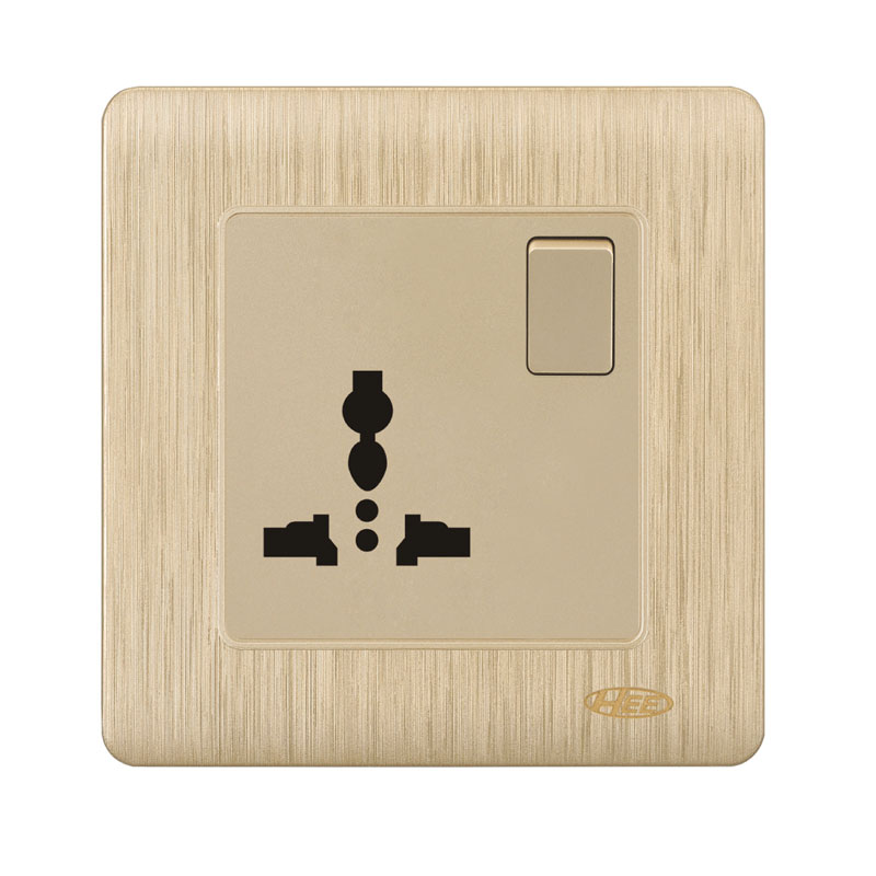 HEE Rose Gold 13A 3 Pin Multi Socket with Switch