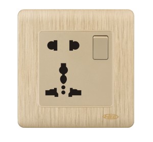 HEE Rose Gold 13A 5 Pin Multi Socket with Switch