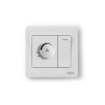 HEE Rose White Fan Dimmer With Switch