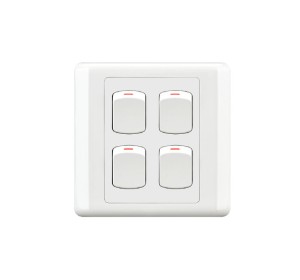 HEE New Classic 4 Gang 1 Way Switch