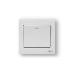 HEE Rose White 1 Gang 2 Way Switch