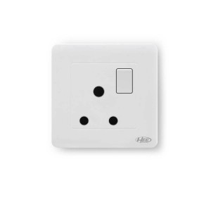 HEE Rose White 15A Round Switched Socket
