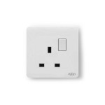 HEE Rose White 13A Flat Switched Socket